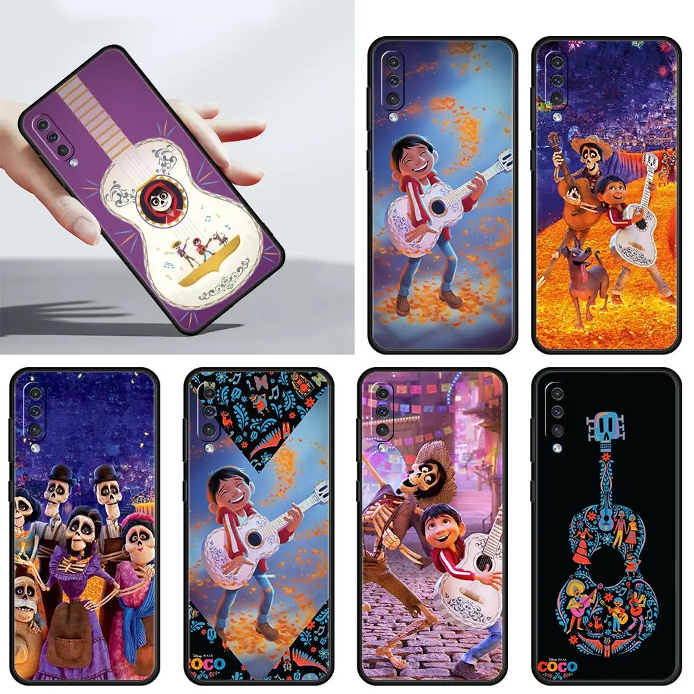 

Coco Disney Movie Case for Samsung Galaxy A50 A10 A70 A30 A20e A20s A40 A10s A7 2018 A90 5G Cases Black Soft Cover Shell
