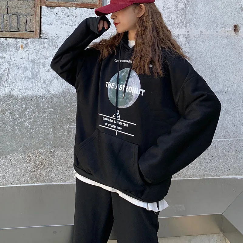 Женская однотонная Толстовка 2019 модная уличная одежда толстовки зимние теплые