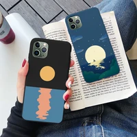 sea wave sunrise phone case for iphone x xs max xr 11 12 13 pro max 6s 7 8 plus se 2020 sunset back soft silicone cover funda