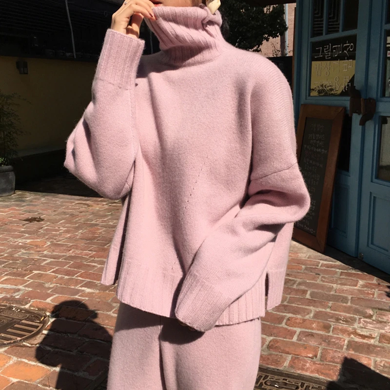 Женский вязаный комплект из двух предметов спортивные костюмы Осень зима 2019