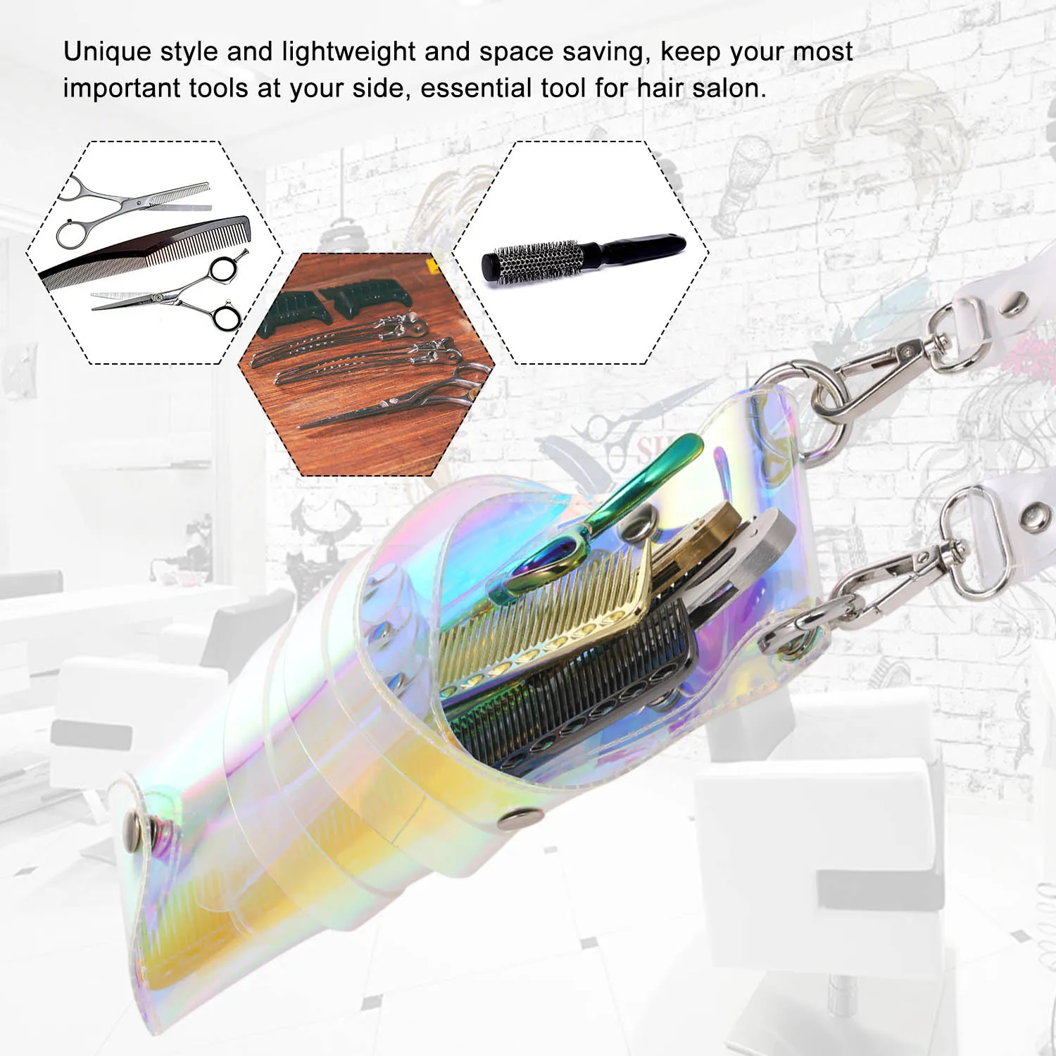 Прозрачная сумка для ножниц салонный Многофункциональный поясной кошелек с