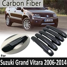 Черное углеродное волокно для Suzuki Grand Vitara Grand Nomad Escudo 2006  2014 2010 2011 2012 2013 дверные ручки крышки автомобильные аксессуары