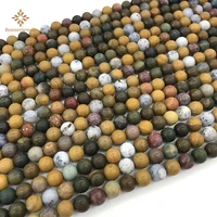 natural aaa 100 dark color ocean jaspers round gem stone beads for jewelry making diy bracelet necklace earrings 46810mm