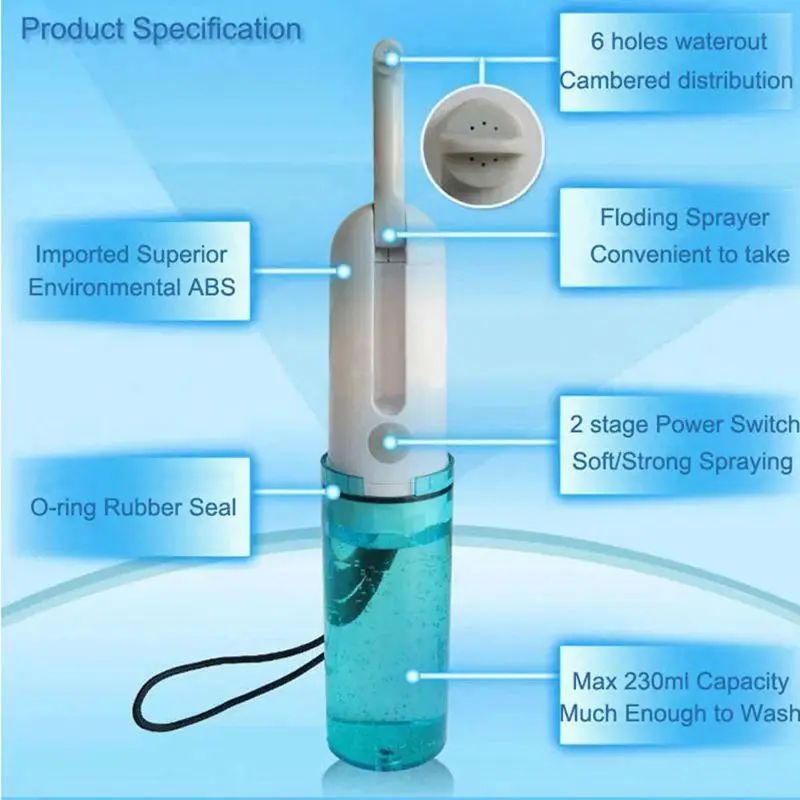 New Style Handheld Portable Electric Bidet with USB Charging - Travel/Holiday Baby Irrigator Sprayer Personal Hyg | Обустройство дома