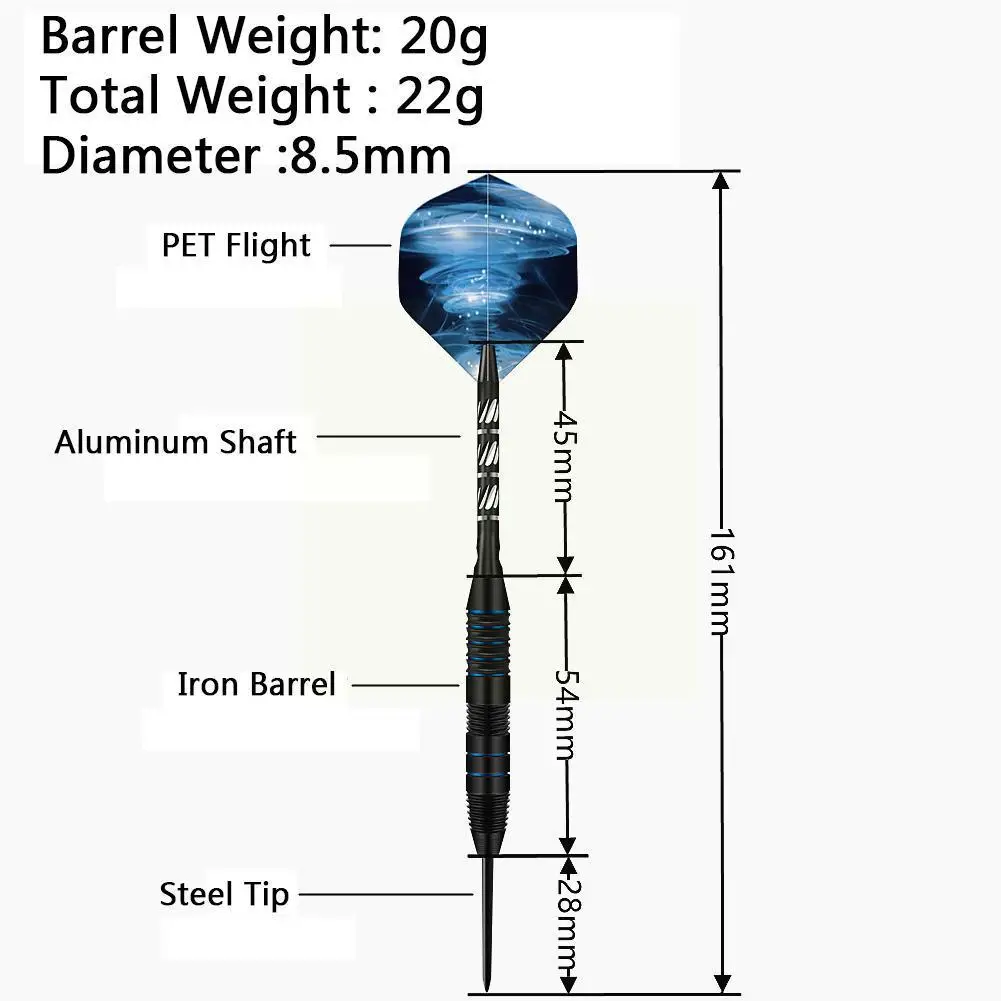 

6pcs Dart Set 15.3 Cm High Quality Steel Tip Dart With Nylon Dart And Shaft Set Aluminum H6W6