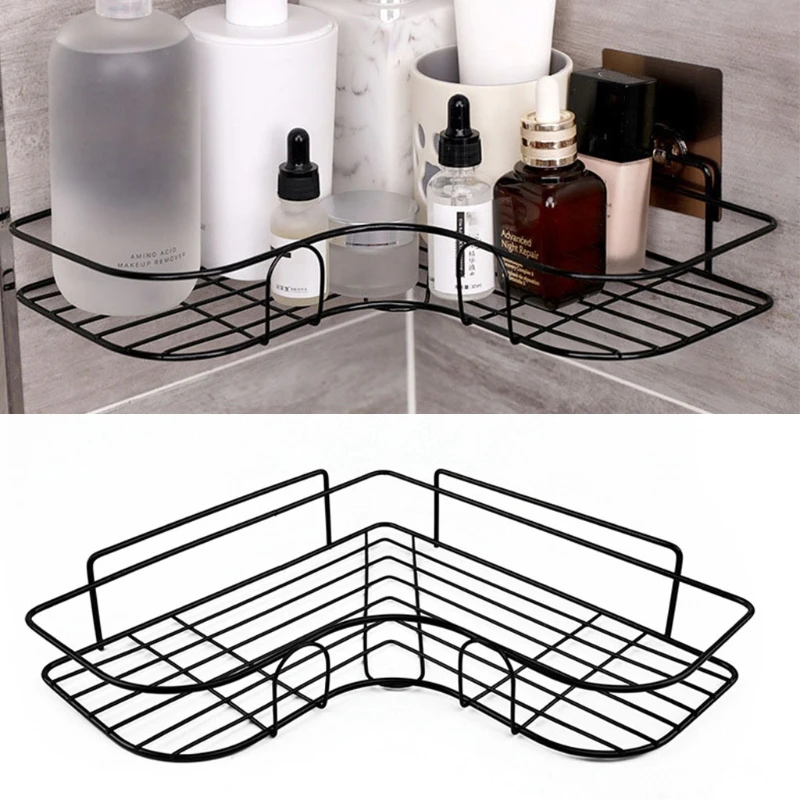 

Bathroom Shelf Metal Shelf Storage Rack Stainless Steel Punch-Free Firm Shower Kitchen Fitted Wall Storage Organizer Rack