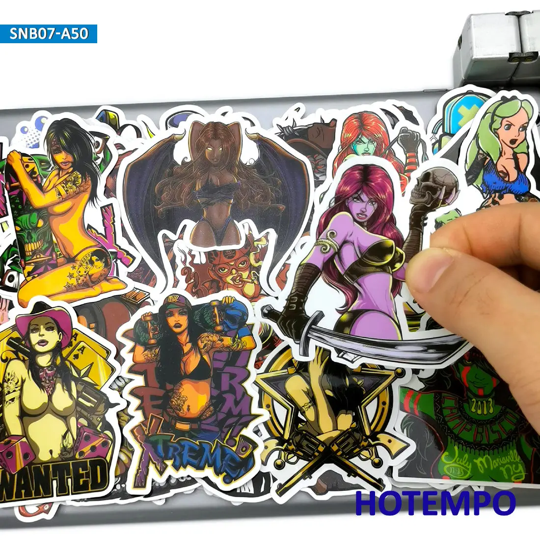 50 шт. Рок панк череп демон ведьма смешанные крутые ретро забавные для телефона