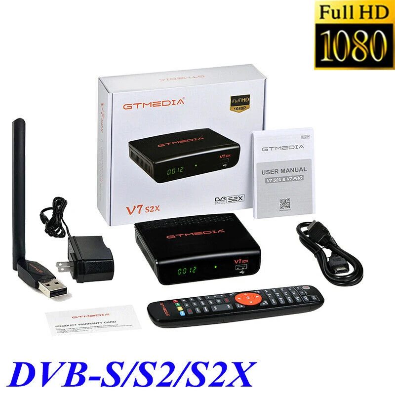 V7 S2X Satellite Receiver DVB-S2X Decoder DiSEqC 1.2 with USB Wifi 1080P