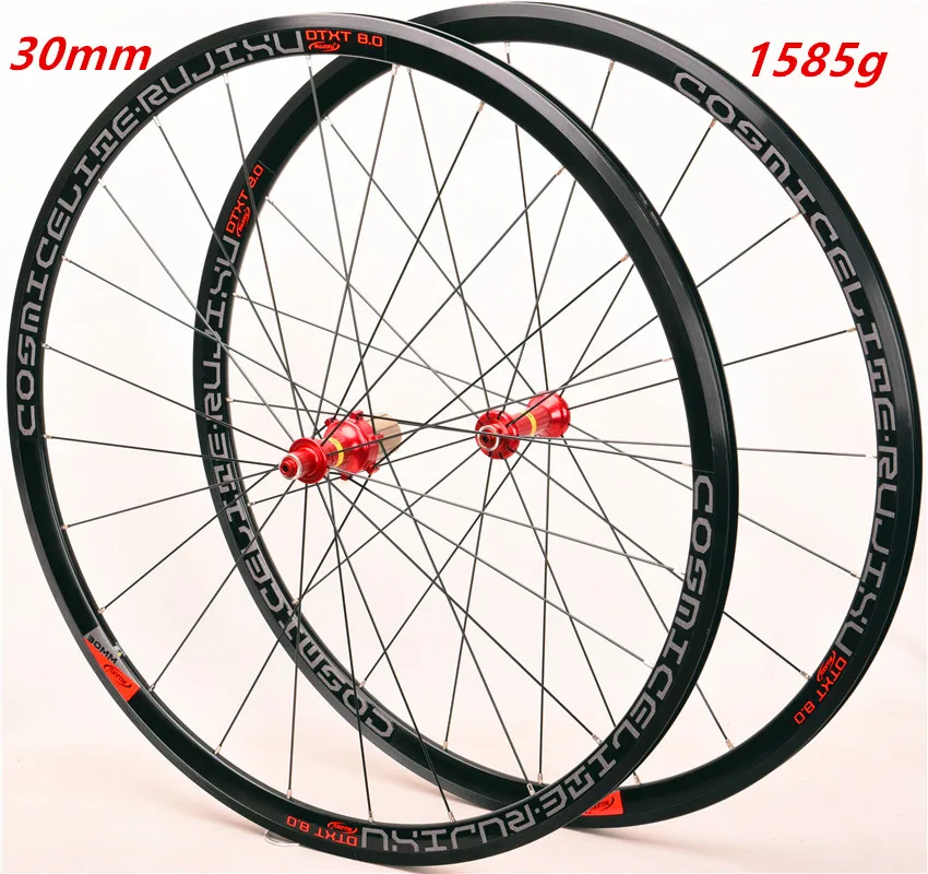 Ultralight Anti-cursor at night road wheelset front two rear four bearing aluminum alloy 30MM wheel 700C bike bicycle | Спорт и