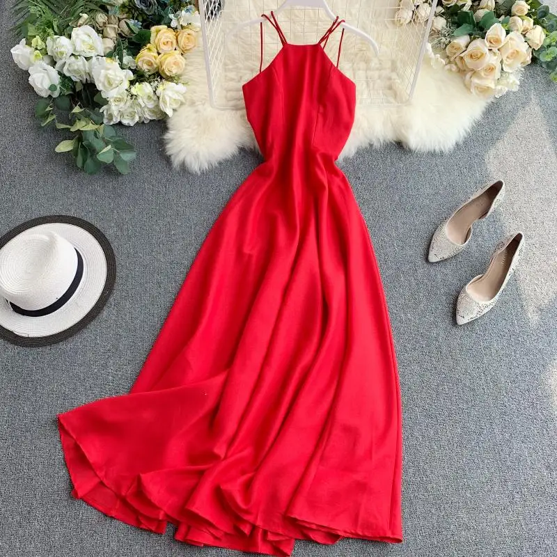 2019 новые модные женские платья приморский праздник двойной ремень платье