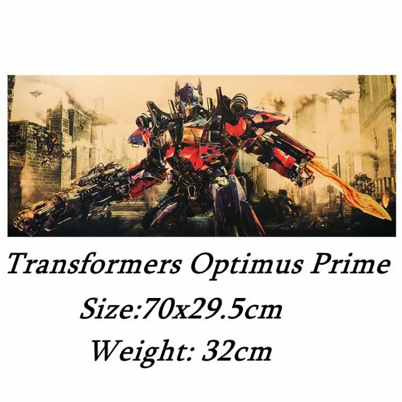 Плакат трансформер Optimus Prime ретро крафт бумага настенная наклейка украшение для
