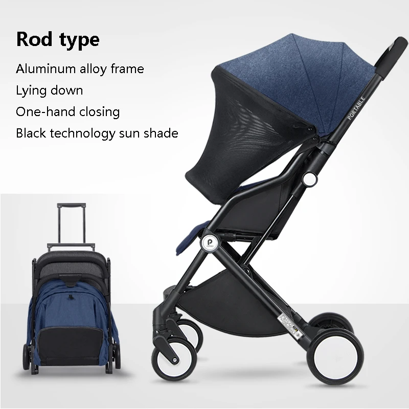 Детская коляска с высоким освесветильник двусторонняя тележка складная