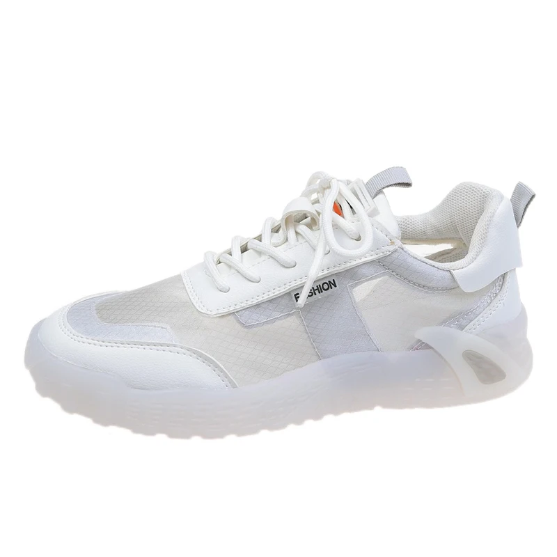 Кроссовки женские из сетчатого материала Вулканизированная подошва прозрачные