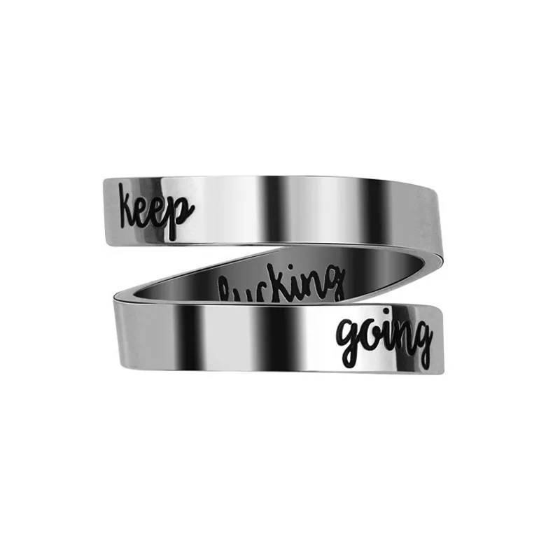 Регулируемый письмо указательный палец кольцо Мода Титан Сталь Юбилей вечерние