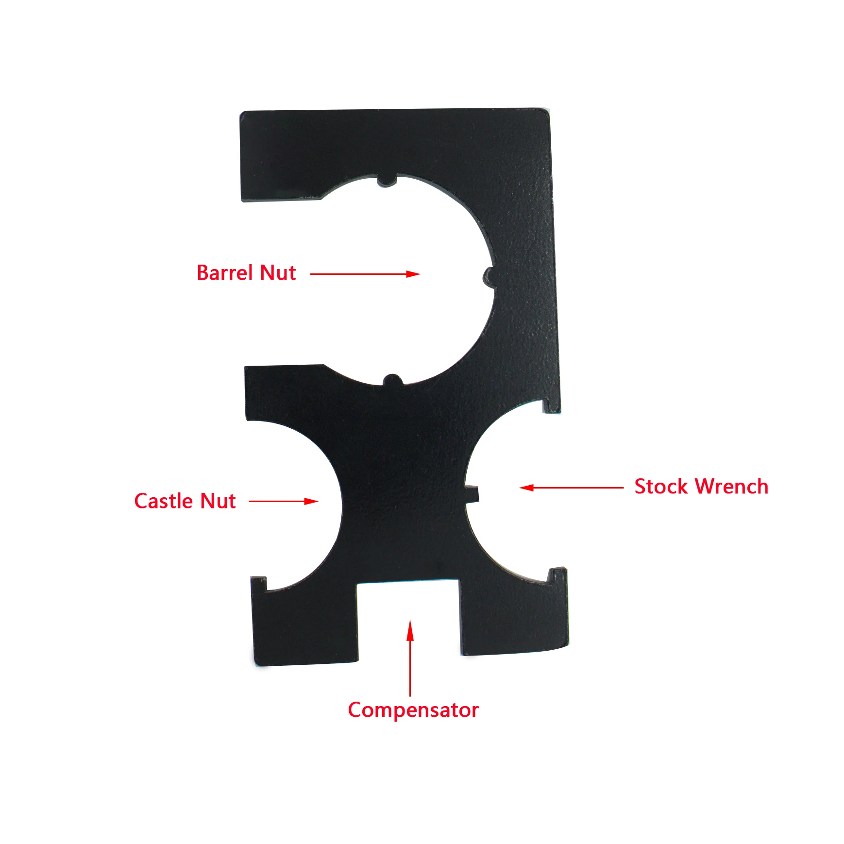 

Tactical Mini AR15/M4 Combat Portable Wrench Multi Barrel Nut Spanner Steel Outdoor Tool