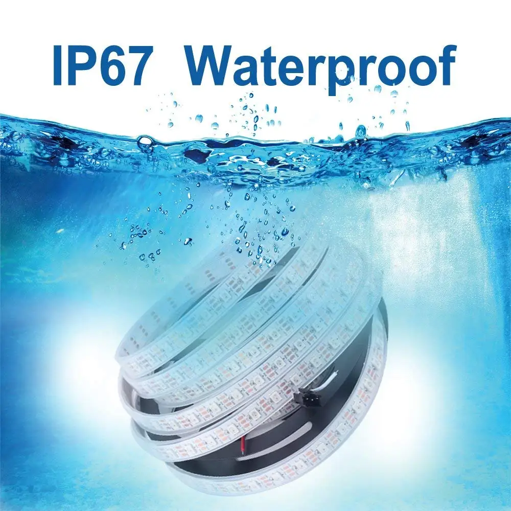 WS2812 PC светодиодный светильник ленточный s RGB неоновый 5V 5M WS2812B водонепроницаемая