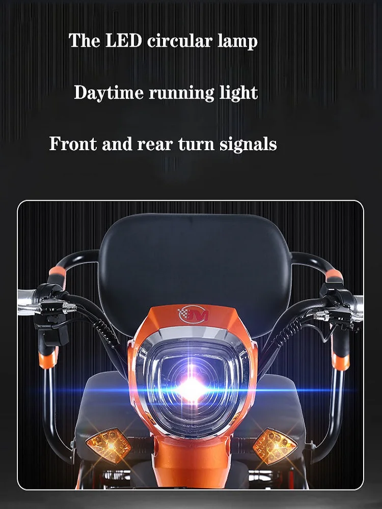 600 Вт Электрический трехколесный велосипед 48 в 60 в/20 А литиевая батарея 3-колесное