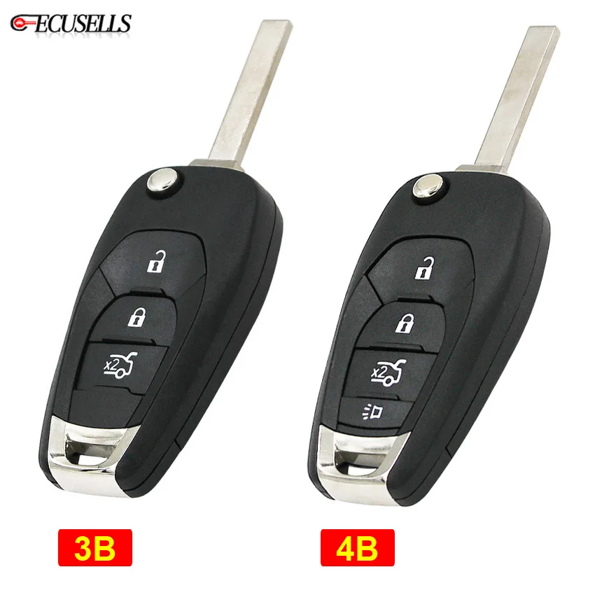 Складной откидной Чехол с 3/4 кнопками дистанционного ключа умный корпус для