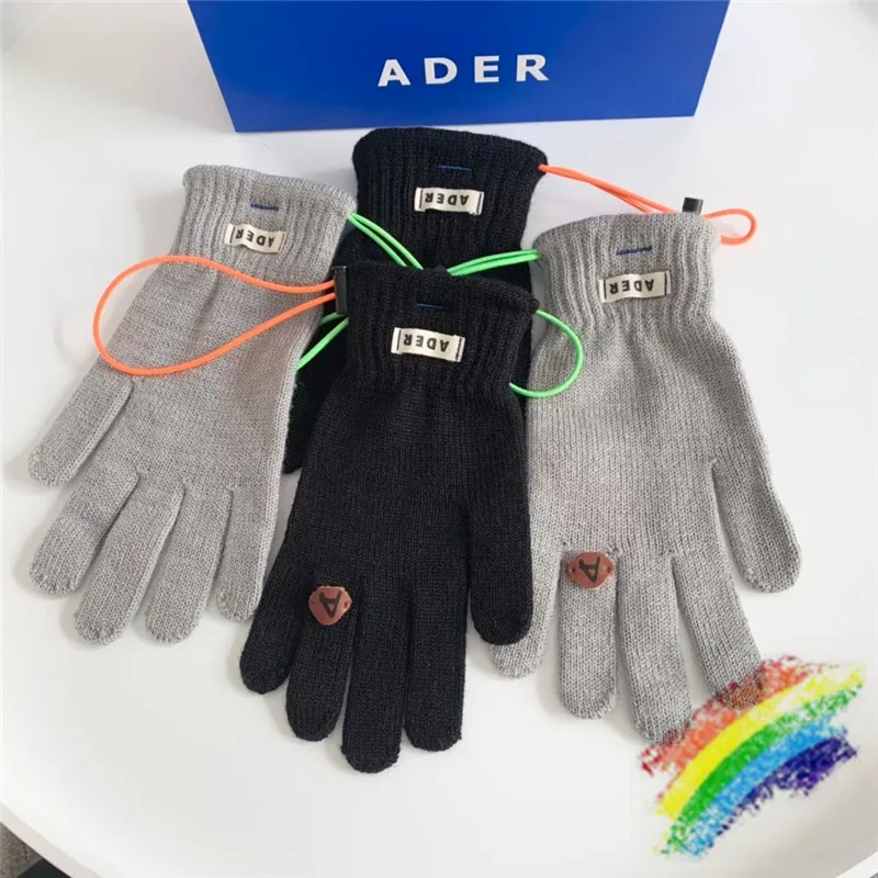 

Перчатки ADER ERROR для мужчин и женщин, 1:1, высококачественные плюшевые теплые перчатки для верховой езды