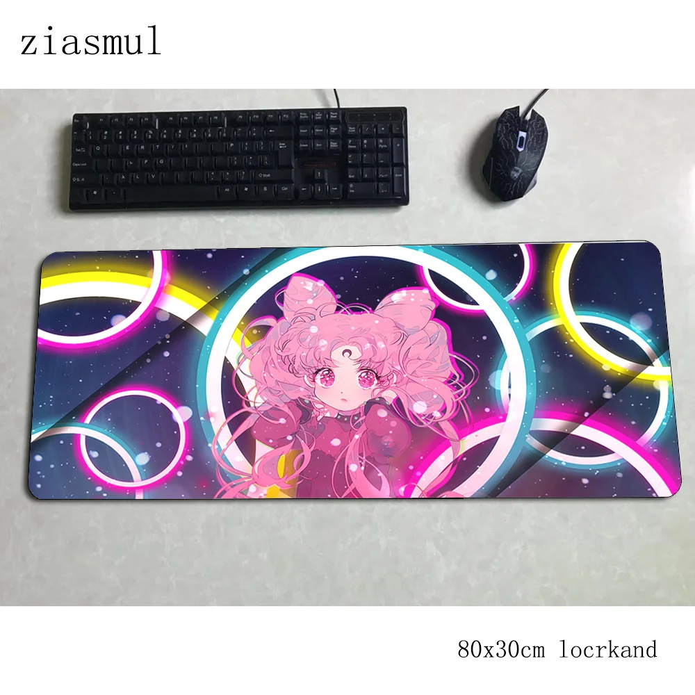 Sailor moon padmouse 80x30 см игровой коврик для мыши милый большой коврик для мыши геймер компьютерный Настольный коврик для ПК notbook mousemate