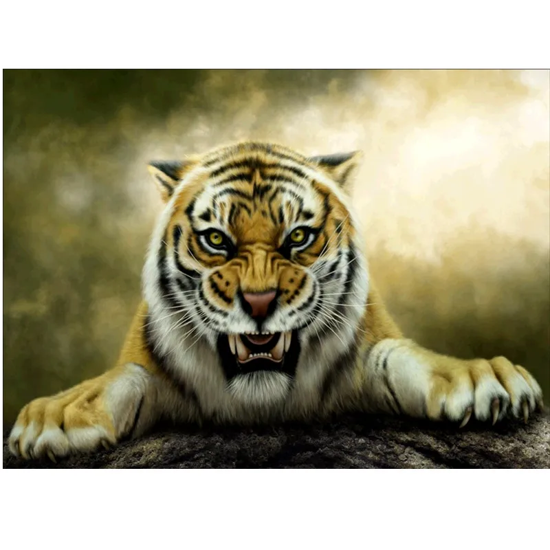 Животные тигр 5d алмазная живопись Стразы своими руками Алмазная вышивка