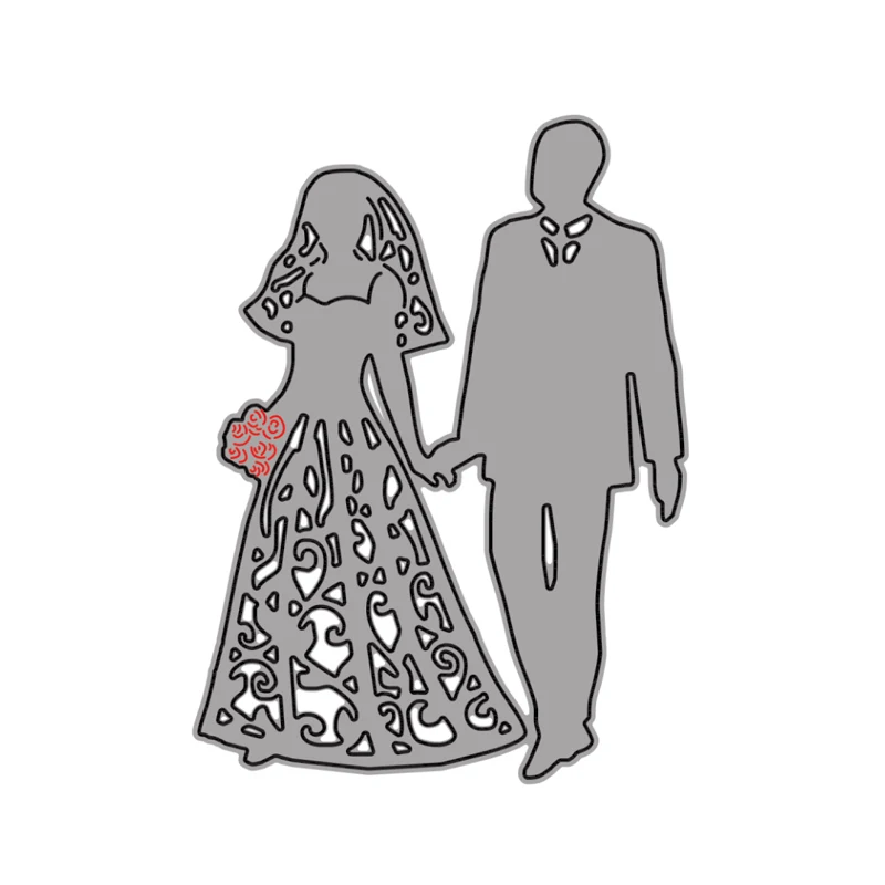 Металлические режущие штампы для влюбленных свадебные фотографии записки