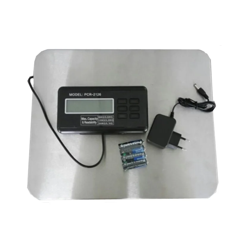 B&aacute;scula electr&oacute;nica port&aacute;til de 300kg, balanza Postal Digital, LCD, plataforma de acero inoxidable-4