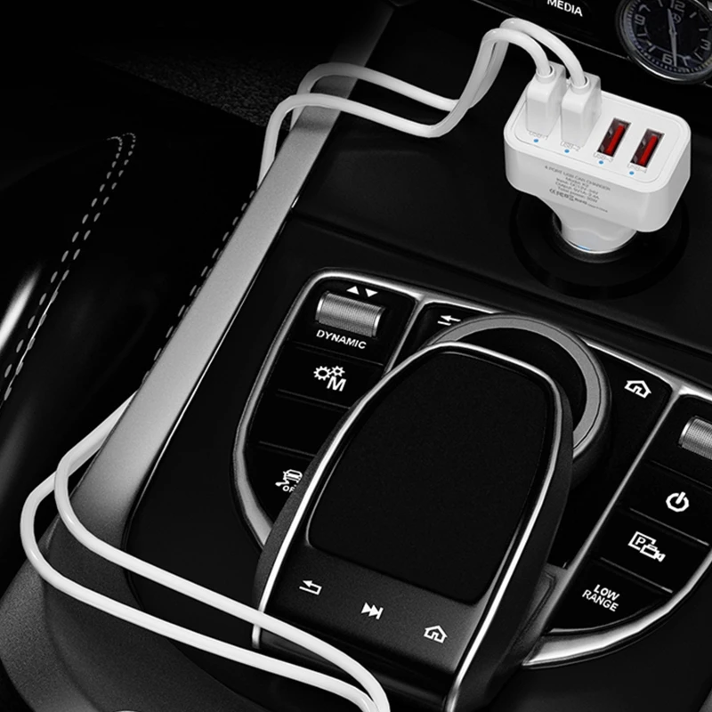 Multifunctional Car Charger with 4USB Interface 30W Fast Charging Dock for Phone Tablet Laptop P9JB | Электроника
