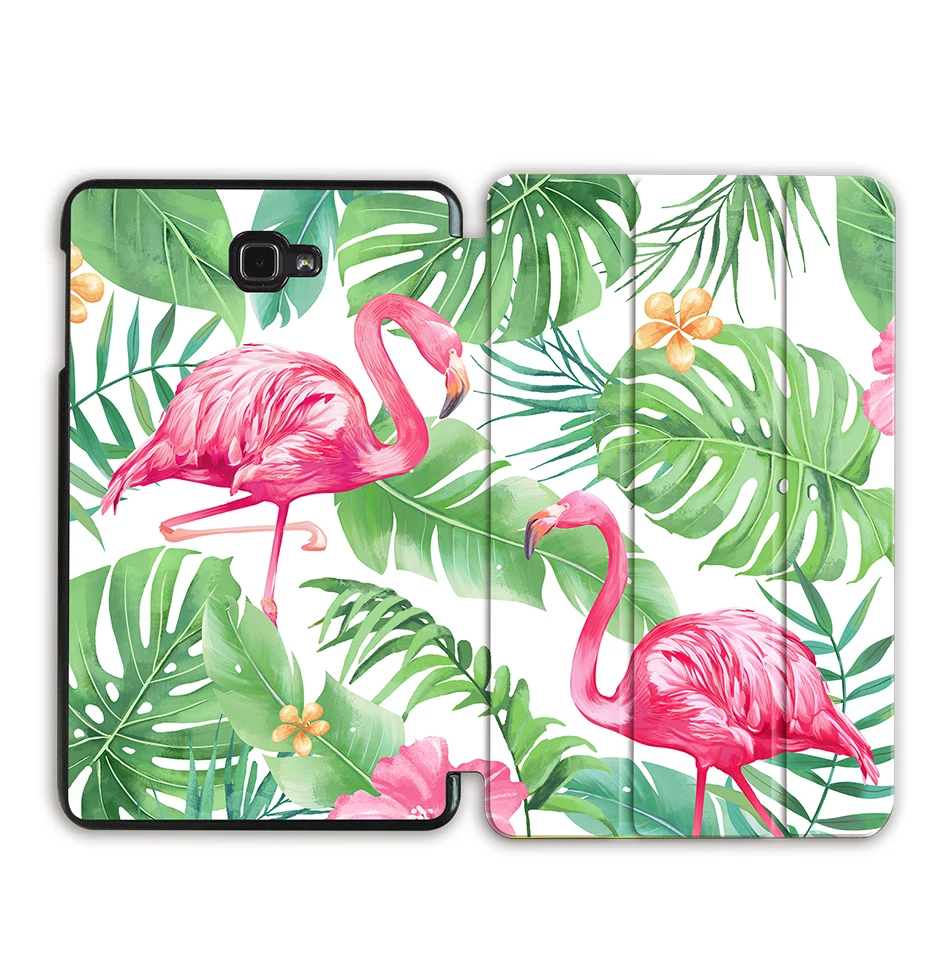 SS03 Чехол MTT с фламинго для samsung Galaxy Tab A A6, 10,1 дюймов, Складной флип-чехол из полиуретановой кожи для планшета, чехол T580 T585 T580N T585N Funda - Цвет: SS03