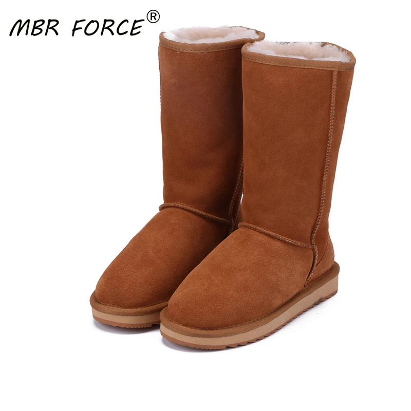 MBR FORCE 2020 Классические Аутентичные женские сапоги высокие из воловьей замши с