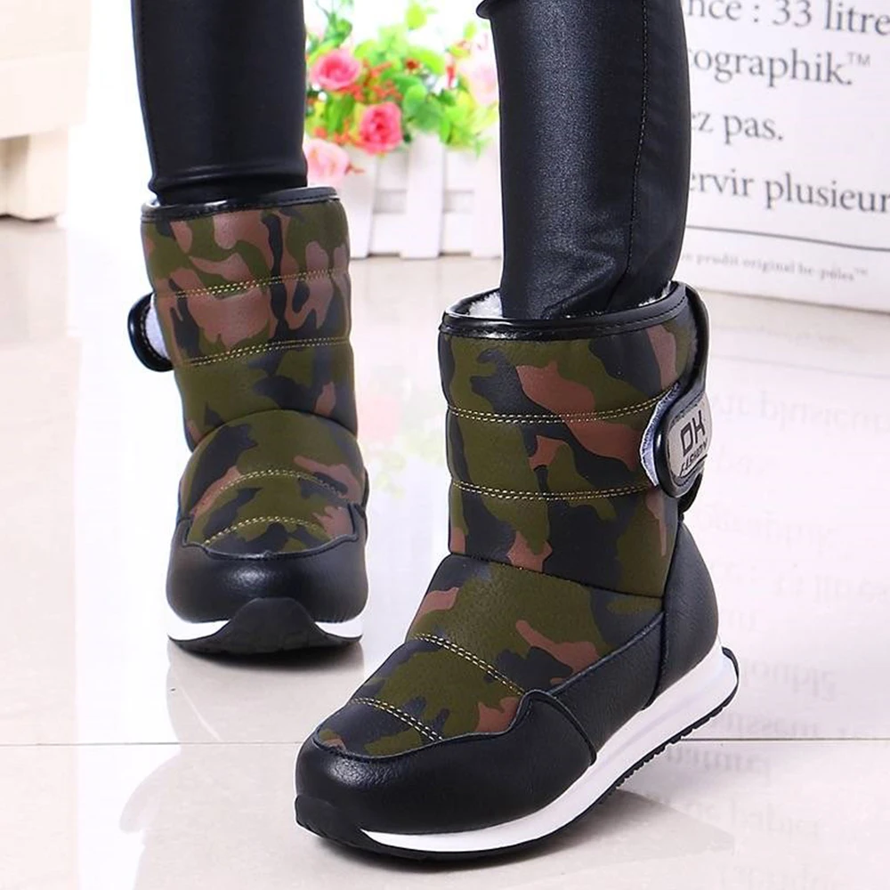 Детские зимние ботинки детские теплые плюшевые ботильоны для девочек кроссовки