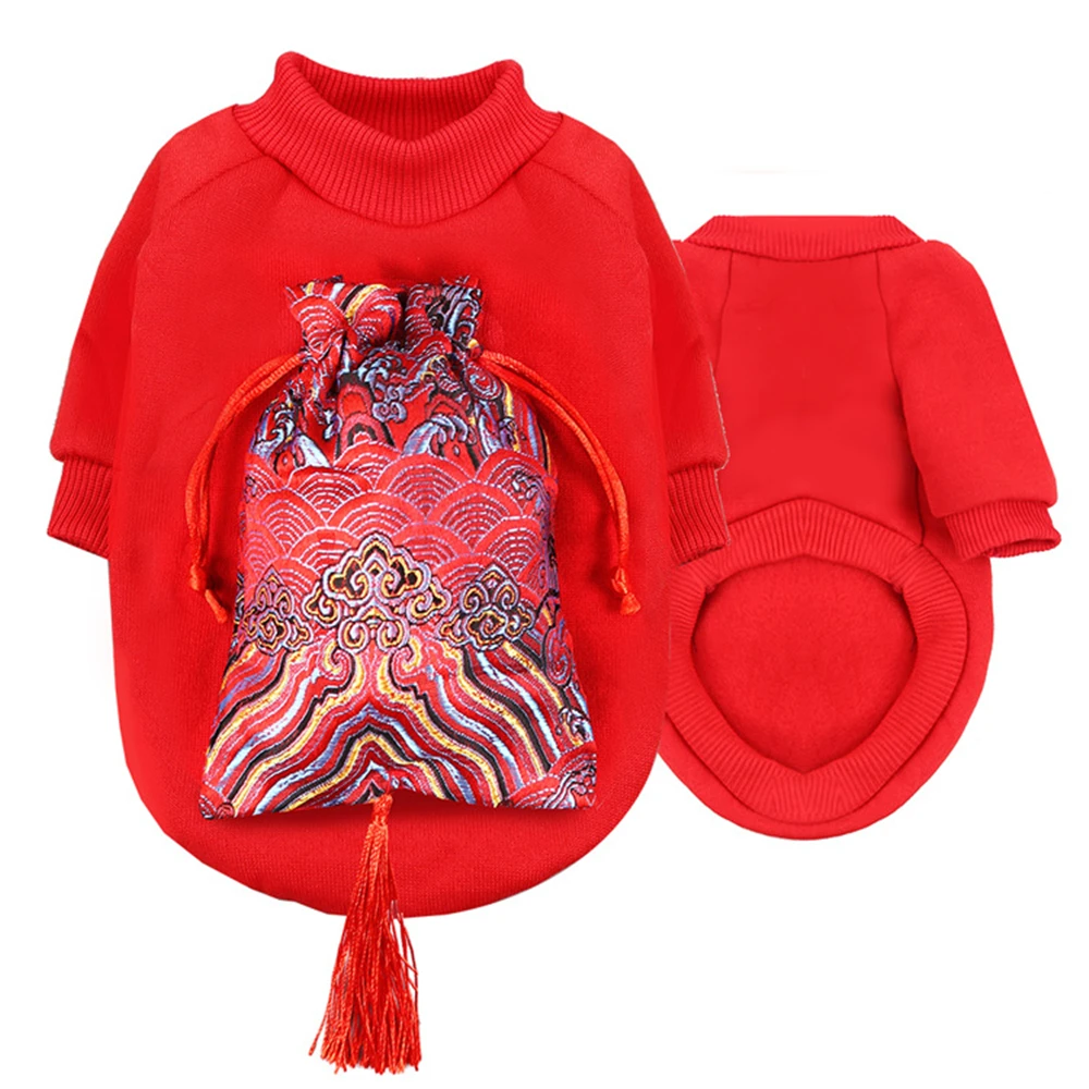 Красная сумка с рисунком собаки одежда для щенка зимняя куртка французского