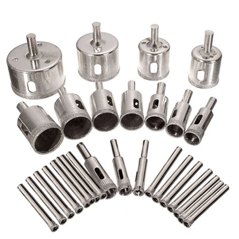 

30-Piece Hole Opener Set Diamond Glass Hole Opener Drill Bit Ceramic Marble Hole Opener