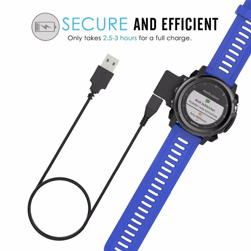 Зарядное устройство для Garmin Fenix 3 Sapphire HR Quatix Tactix Bravo Smartwatch usb кабель зарядки 100 см