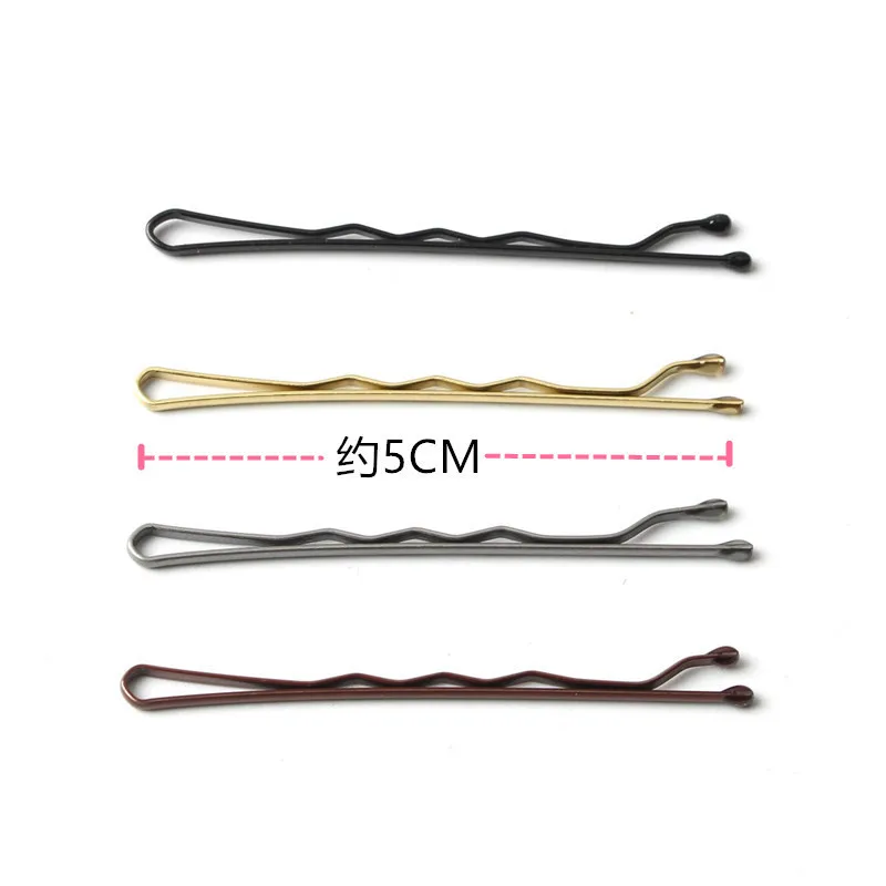 

50/100pcs Colorful Wedding Alloy Bobby Pins Hair Clips Hairpins Barrette Hairpins Hair Accessories Black Side Wire Word Folder