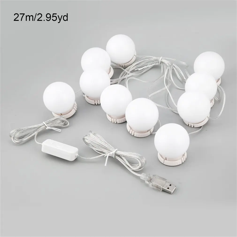 

Makeup Mirror Vanity LED Light Bulbs Kit USB Charging Port Cosmetic Lighted Make up Mirrors Bulb with UL Power US/EU/UK/AU Plug