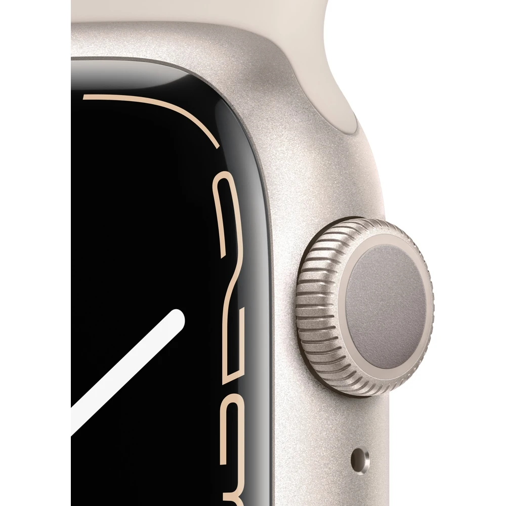 Смарт-часы Apple Watch Series 7 MKMY3RU/A 41мм сияющая звезда / бежевый | Электроника