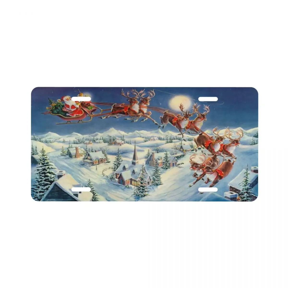 

Santa Claus 6inX12in Metal car license plate decoration