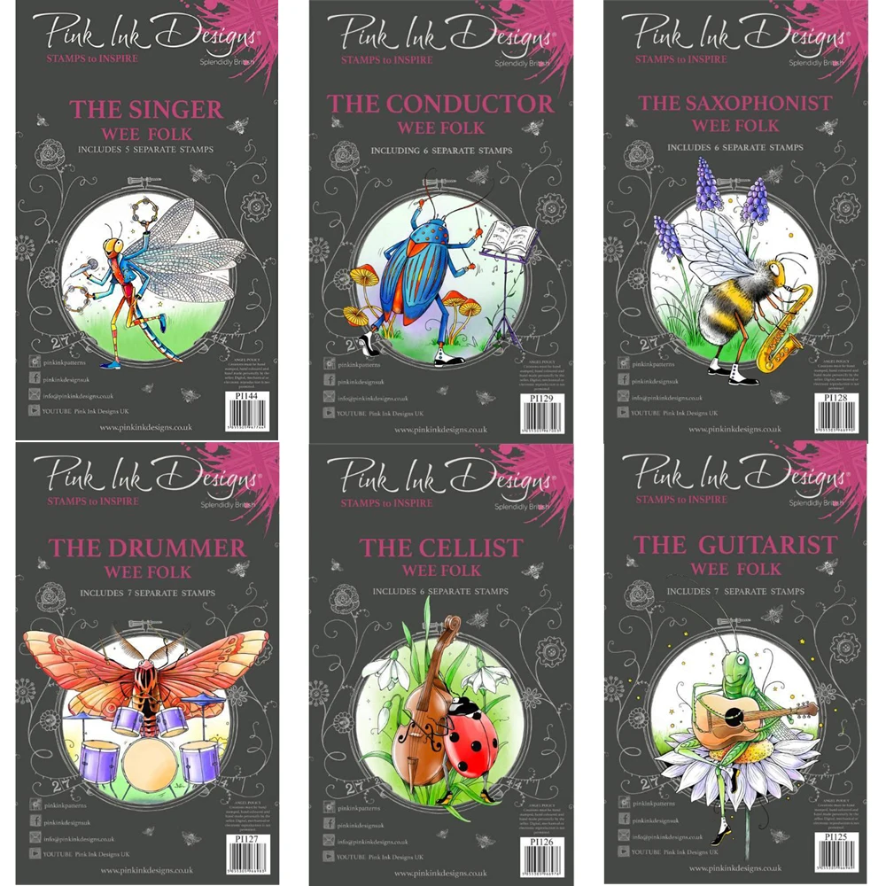 Ленточный шаблон с насекомыми для самостоятельного скрапбукинга прозрачные