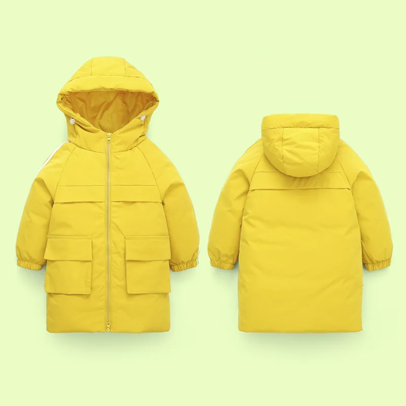 

JO&MI 2020 winter children fashion long down jacket boy and girls long down coat kids outerwear