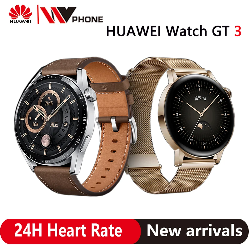 HUAWEI Watch GT 3 Newly Upgraded Eight-channel Heart Rate Monitoring Sport Watch Dual-frequency Precise Positioning Smart Watch