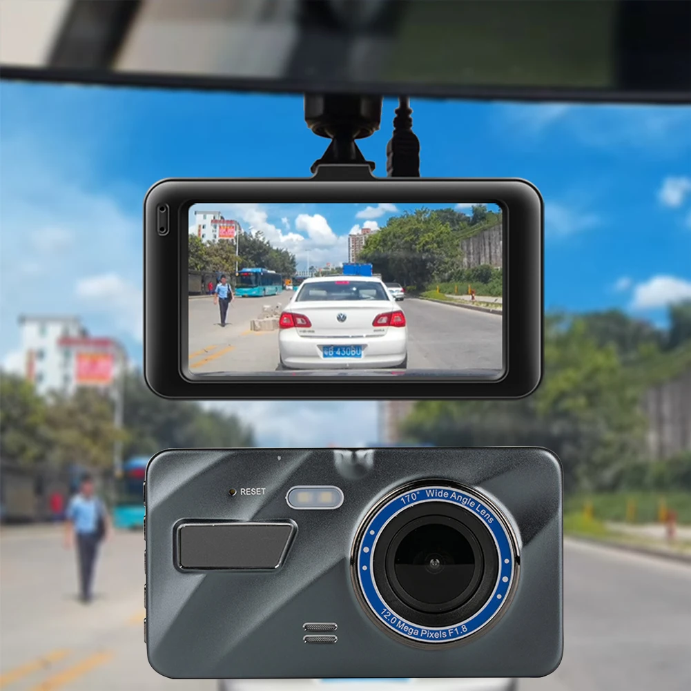 1080P Portable Video Audio Recorder Dual Lens HD Monitor Driving Dash Cam Zinc Alloy Parking Mode Car Night Vision Wide Angle |
