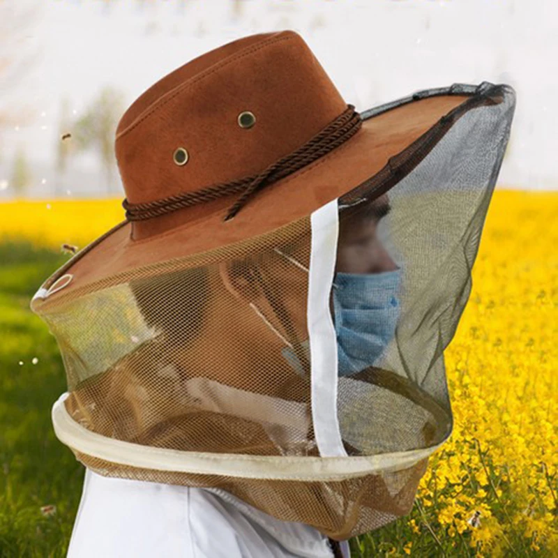 1 шт. шляпа пчеловода деним + сетчатая шапка для сада пчелы с сеткой от комаров
