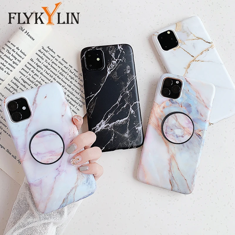 FLYKYLIN матовый мраморный чехол для iphone 11 Pro максимальный huawei P30 P20 Lite mate 20 IMD