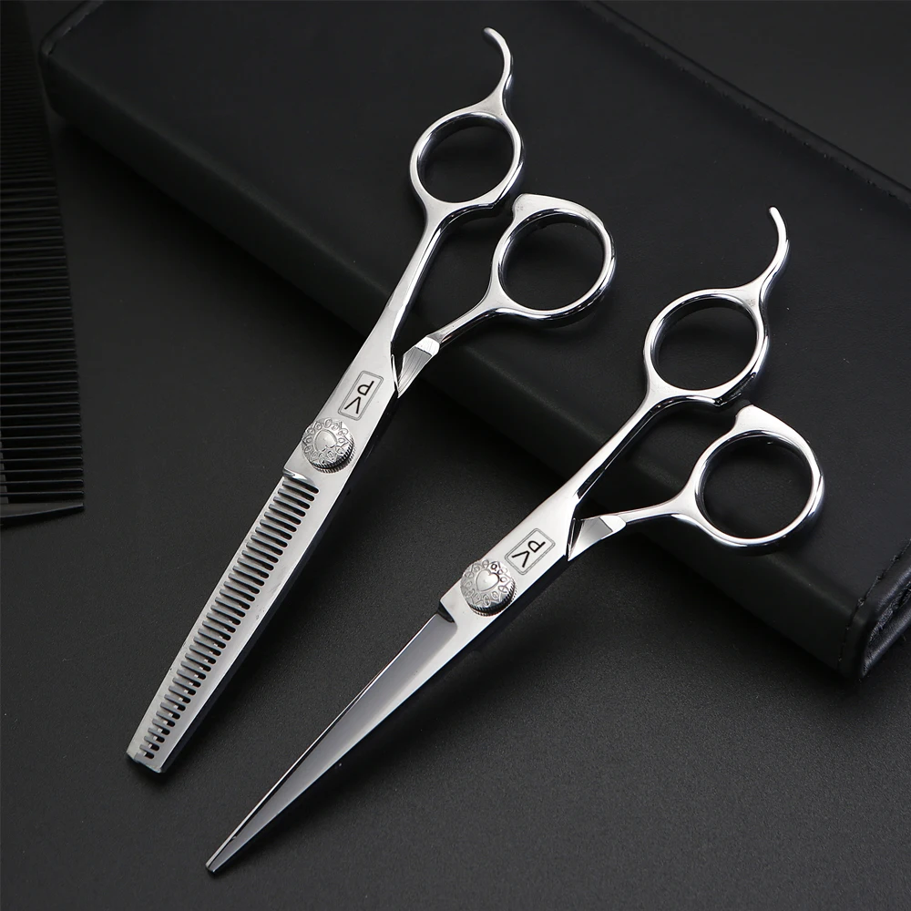 Парикмахерские ножницы 6 дюймов Профессиональные для стрижки набор истончение
