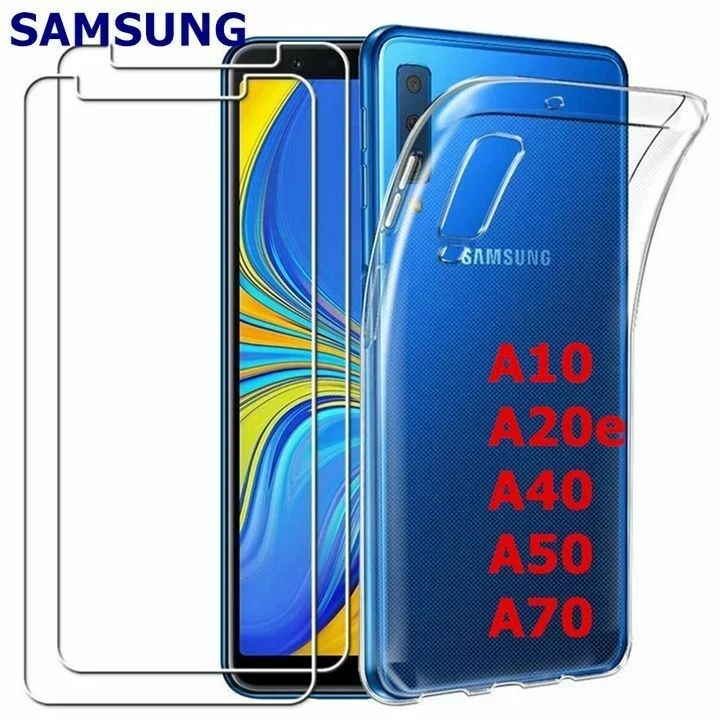 

COQUE FOR SAMASUNG a10 A20e a50 a40 A70 + 2X VITRE VERRE TREMPE ETUI SAMSUNG The new listing Hot Flash Sale