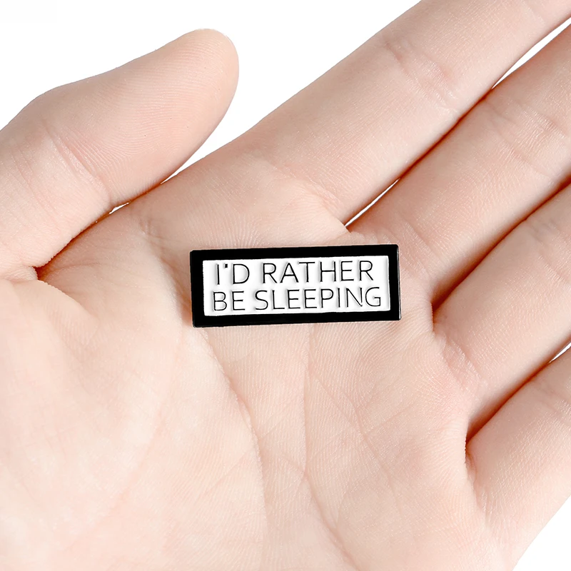 Эмалированная заколка I Want To Sleep забавная для ленивых усталых спутанных