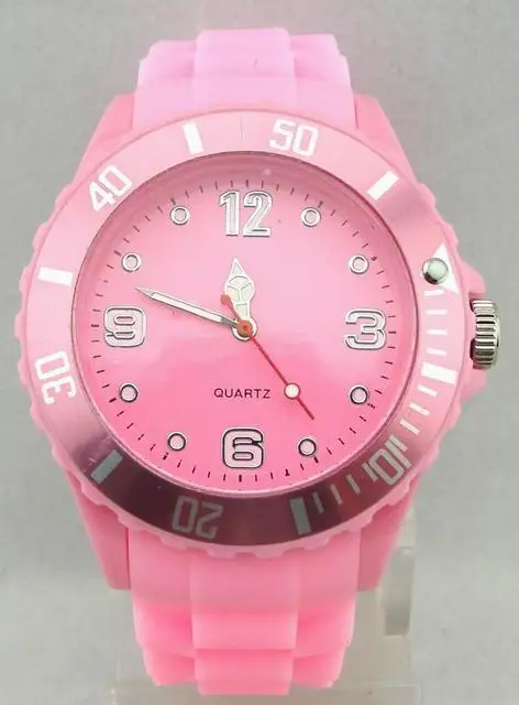Модные новые женские наручные часы унисекс кварцевые силиконовые спортивные