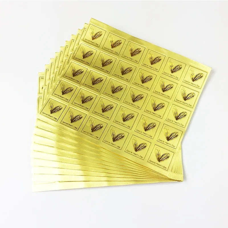 1500pcs New Vintage Golden Heart design thanks series seal sticker Christmas DIY note gift Labels Wholesale|Наклейки| |