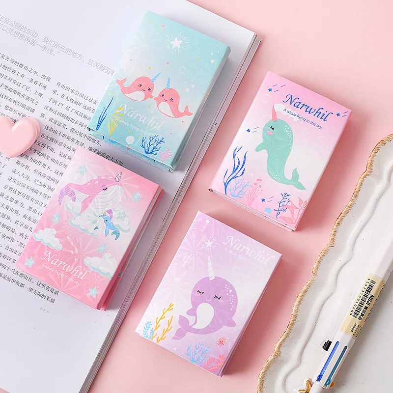 1 компл./лот бумага из блакнота для блок стикеров заметок в форме нарвала дневник